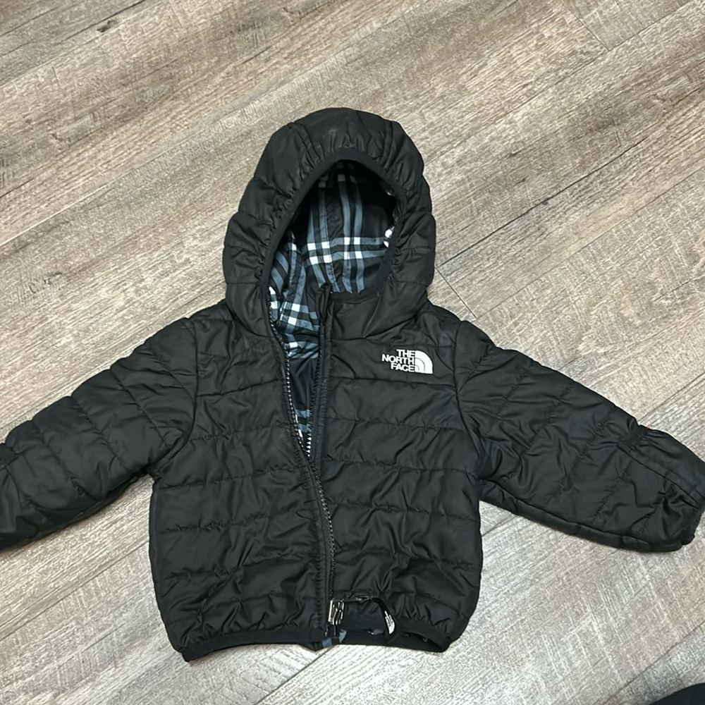 Infant North Face black puffer jacket